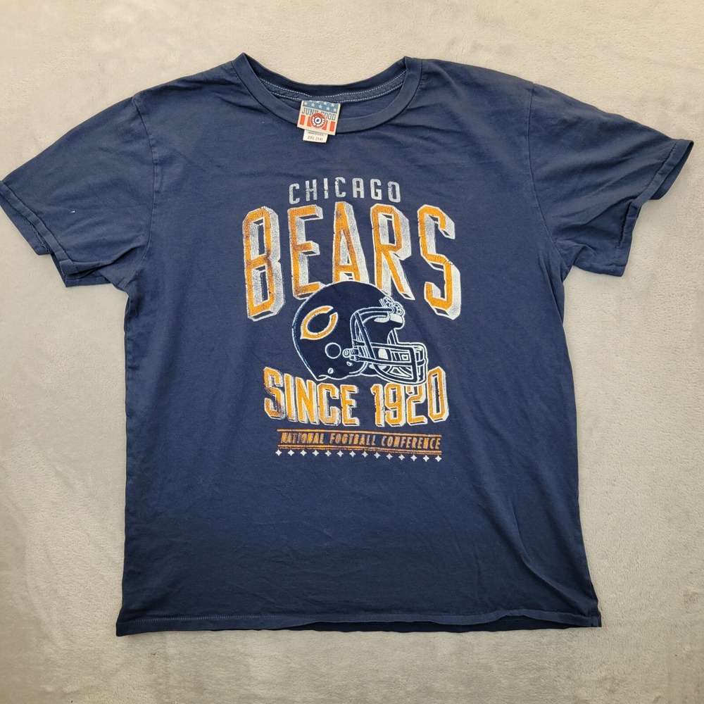 Chicago Bears Shirt Womens XXL Team Crewneck Top Football Sport USA Made Size 14